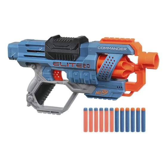 Nerf Elite 2.0 Commander Rd-6 Blaster Con 12 Dardos 