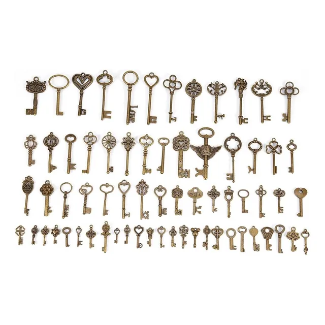 . Llaves De Bronce 69 Piezas Surtidas Antiguas Antiguas De
