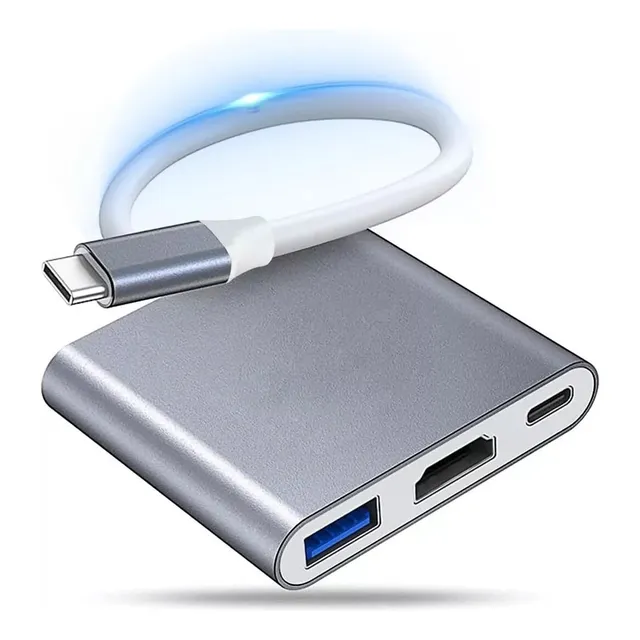 Adaptador Tipo C Macho  A Hdmi, Usb  Usb O Tipo C Macho