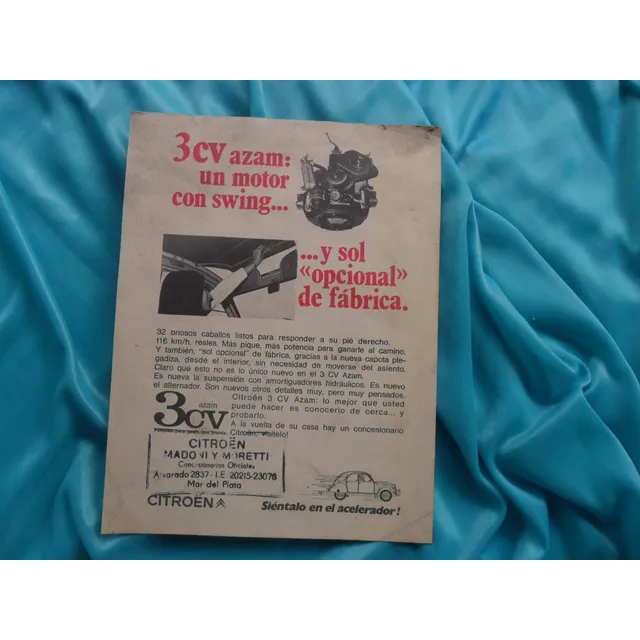 Folleto Citroen 3cv Original No Manual Azam No Manual