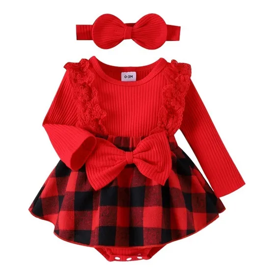 Traje Con Capucha De Triángulo A Cuadros De Encaje Navideño