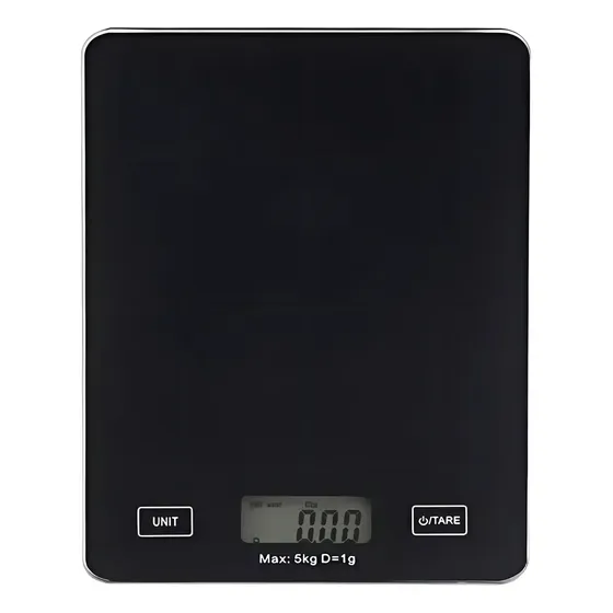 Gramera Digital Pesa Gramera Cocina Pesa Alimentos 5kg\u002F1g Balanzas Digitales Bascula Comercial Gramera Digital balanza digital balanza para pesar moderna balanza digital negra Pasteleriuscl | Cuotas sin interés