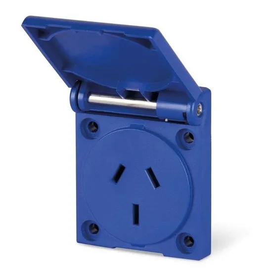 Toma Panel Embutir 2p + T 10a Scame Color Azul