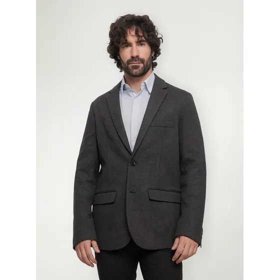 Blazer Para Hombre Patprimo Color Grisoscuro Poliéster #4440