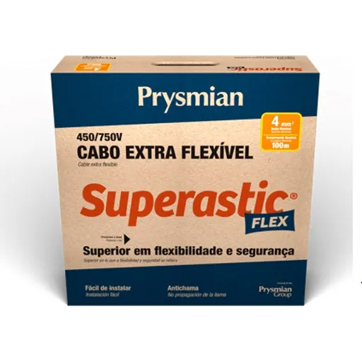 Cabo Flexível 4,0mm Vermelho Superastic 750v C/100m-prysmian