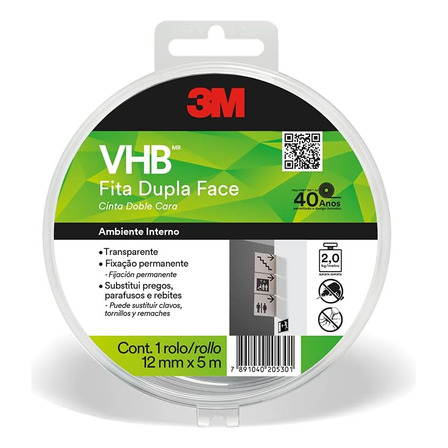 3m Fita Dupla Face 12mm X 5m Verde Escuro 3m Fita Dupla Face 12mm X 5m Verde Escuro