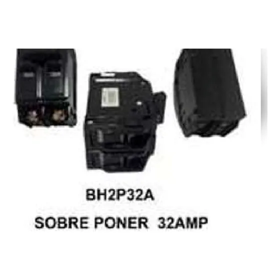 Interruptor Doble Circuito Q7 32amp 120/240v Sobreponer