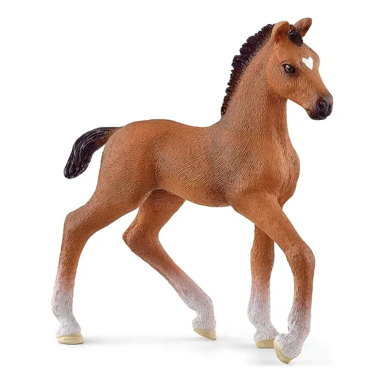 Figura De Animales Potro Oldenburger Pintado A Mano 