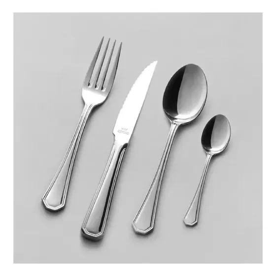 Volf Carat Set Juego Cubiertos Acero 24 Piezas Color Plateado