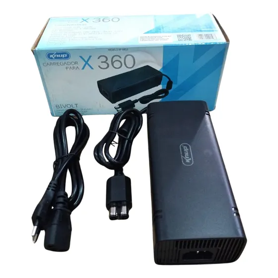 Fonte carregador para Xbox 360 Slim Kp-w013 Knup 2 pino voltagem de entrada 110V/220V bivolt