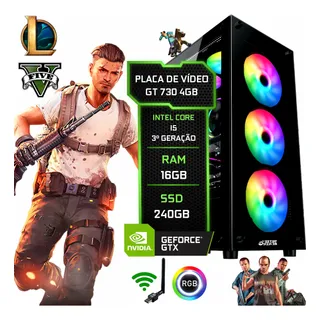 Pc Gamer Cpu Computador I5 16gb, Ssd 240gb, Placa VĂdeo 4gb Pc Gamer Cpu Computador I5 16gb, Ssd 240gb, Placa VĂdeo 4gb