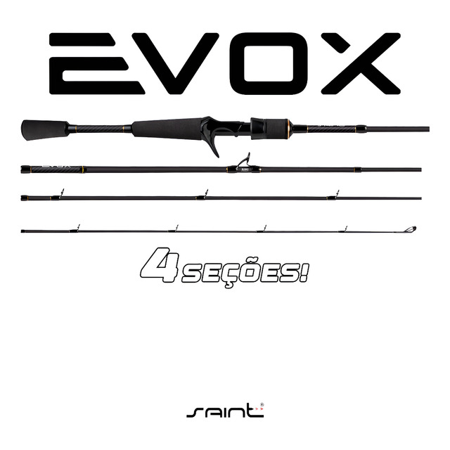 Vara De Pesca Saint Evox 4 Partes 1.73m 10-25lb Ação Rápida Vara De Pesca Saint Evox 4 Partes 1.73m 10-25lb Ação Rápida