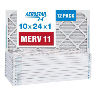 Aerostar Filtro De Aire Plisado Merv 11 De 10 X 24 X 1, Filt Aerostar Filtro De Aire Plisado Merv 11 De 10 X 24 X 1, Filt