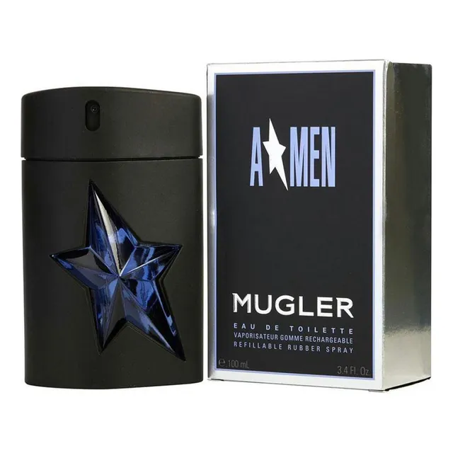 Angel Amen Thierry Mugler 100ml Edt Black Rubber Recargable