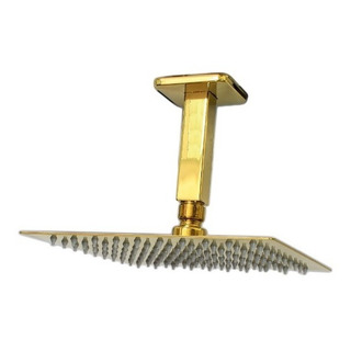 Ducha Slim Quadrada Golden 20 Cm Com Braço De Teto 10 Cm Ducha Slim Quadrada Golden 20 Cm Com Braço De Teto 10 Cm