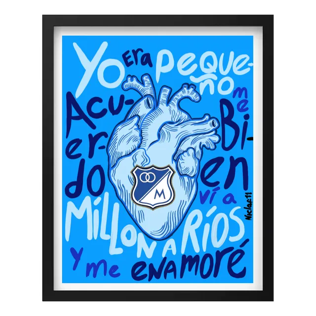 Cuadro Millonarios Fc Millos Hincha De Corazón