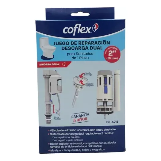 Herraje Doble Descarga Sanitarios Marca Coflex