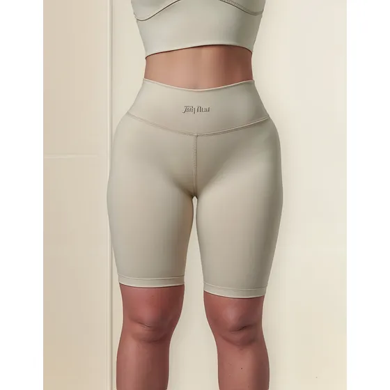 Calza Corta Biker De Algodón Con Lycra Premium Tiro Alto
