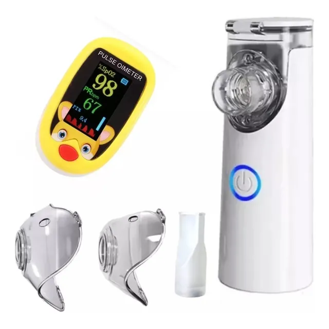 Nebulizador Portátil Infantil Y Adulto Con Oxímetro