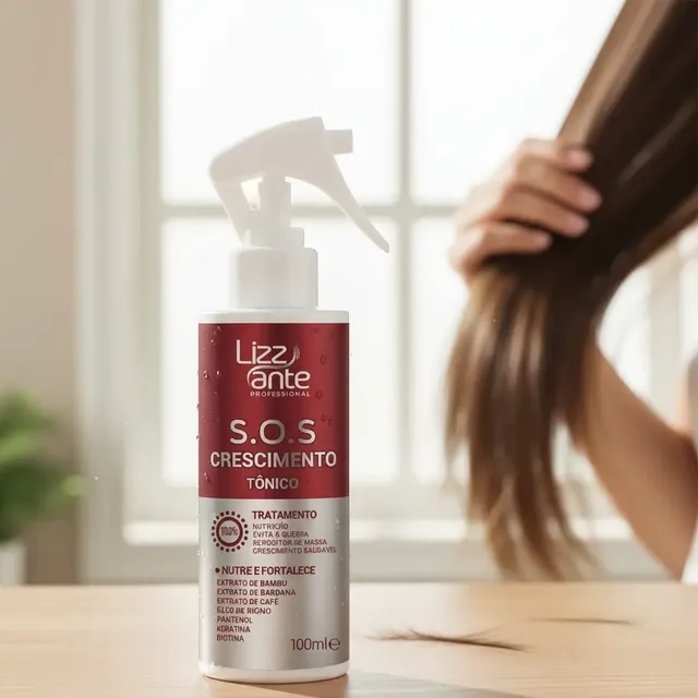Queda De Cabelo Crescimento Rapido Tonico Sos Lizz Ante Pro
