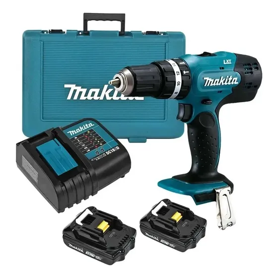 Taladro Rotomartillo Atornillador Inalambrico Makita 18v 1/2 Pulg Dhp453sye + Baterias