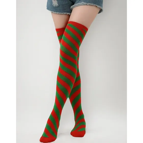 Medias A Rayas Sobre La Rodilla Knee Socks Cosplay Aesthetic
