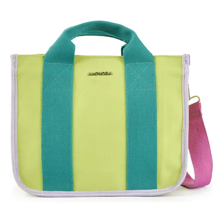 Cartera Dos Asas Pequeña Gillian Verde Limon