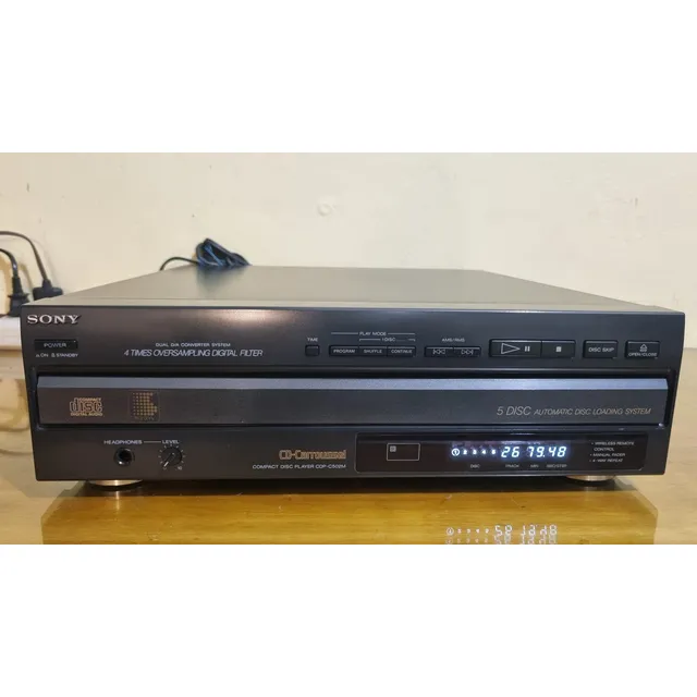 Cd Player 5cd Sony Cdp-c502m Lindo Restaurado100% Sn0422