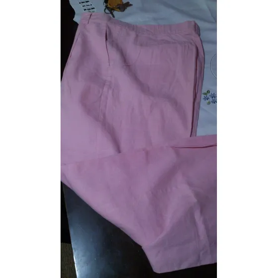 Pantalón De Lino Corte Alto Us $ 12,00