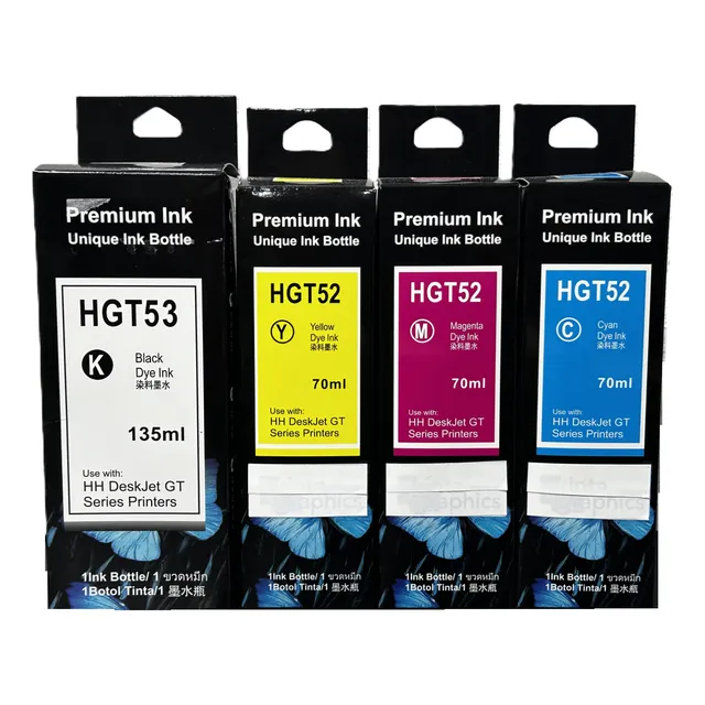 Kit 4 Botellas Hgt51-52 Cmyk Para Hgt 520 525 580 585 615