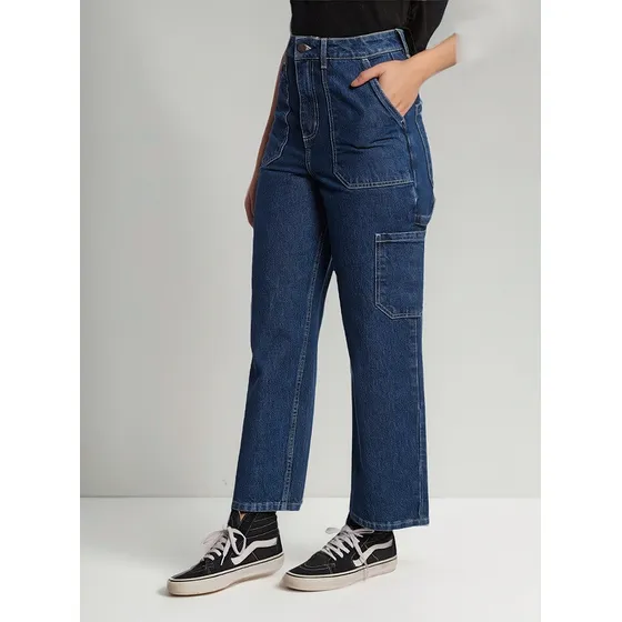 Pantalon Jean Volcom Mid Carpenter Stoney Carpintero Mujer