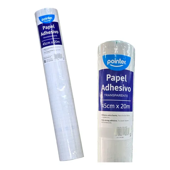 Rollo Papel Contac Adhesivo Pointer Transparente 20 Metros