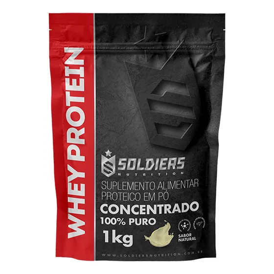 Whey Protein Concentrado 1Kg Sabor Natural 100% Puro Importado On / Optimum - Soldiers Nutrition