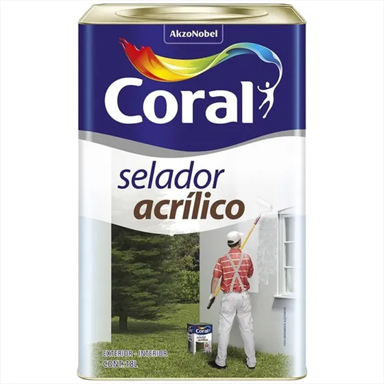 Selador Acrílico Para Paredes E Tetos Branco Coral Acabamento Fosca