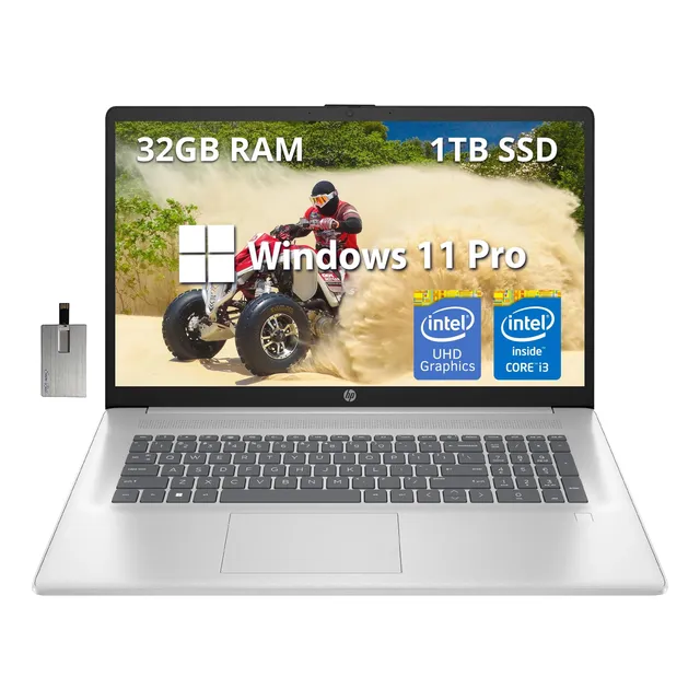 Laptop Hp 17.3  I3-n305 32gb 1tb W11 Pro Intel Uhd