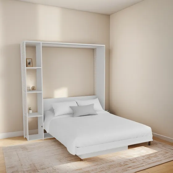 Base Cama Abatible Matrimonial Esencial Plegable Amant Pared