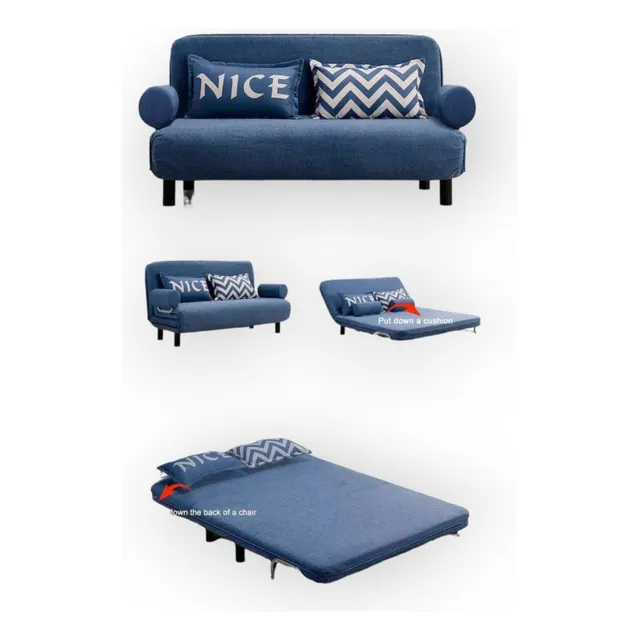 Sofa Cama 3 Posiciones 2 Cojines Matrimonial 2px 1.10 Mts