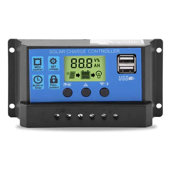 Regulador Carga Solar Panel Digital 12v 24v 30a