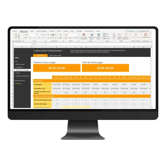 Planilha De Contas A Pagar Controle De Pagamentos A Fazer
