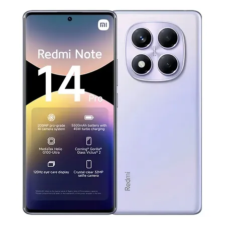 Xiaomi Redmi Note 14 Pro 4g Global 256gb 8gb Ram Sim 6.67 Cor Roxo