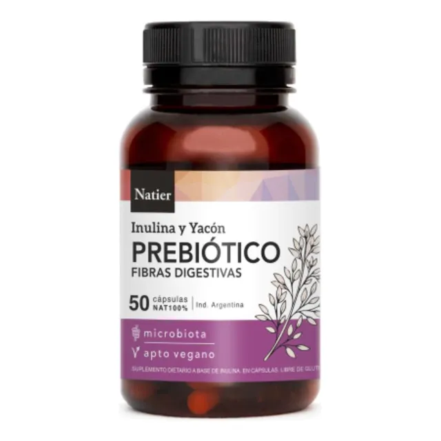 Prebiotico Natier Fibras Digestivas Inulina Y Yacón X50 Caps Sabor Sin sabor