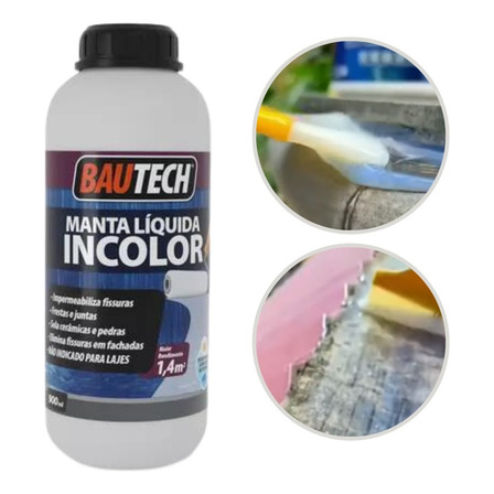 Manta Líquida Transparente Bautech 900ml Impermeabilizante Manta Líquida Transparente Bautech 900ml Impermeabilizante