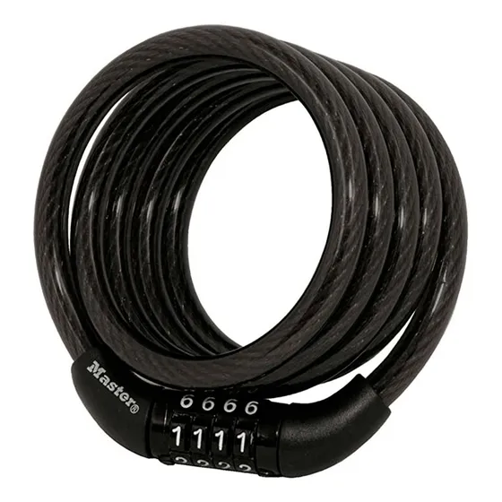 Cadena Con Candado De Combinación Para Bicicletas, 122 Cm