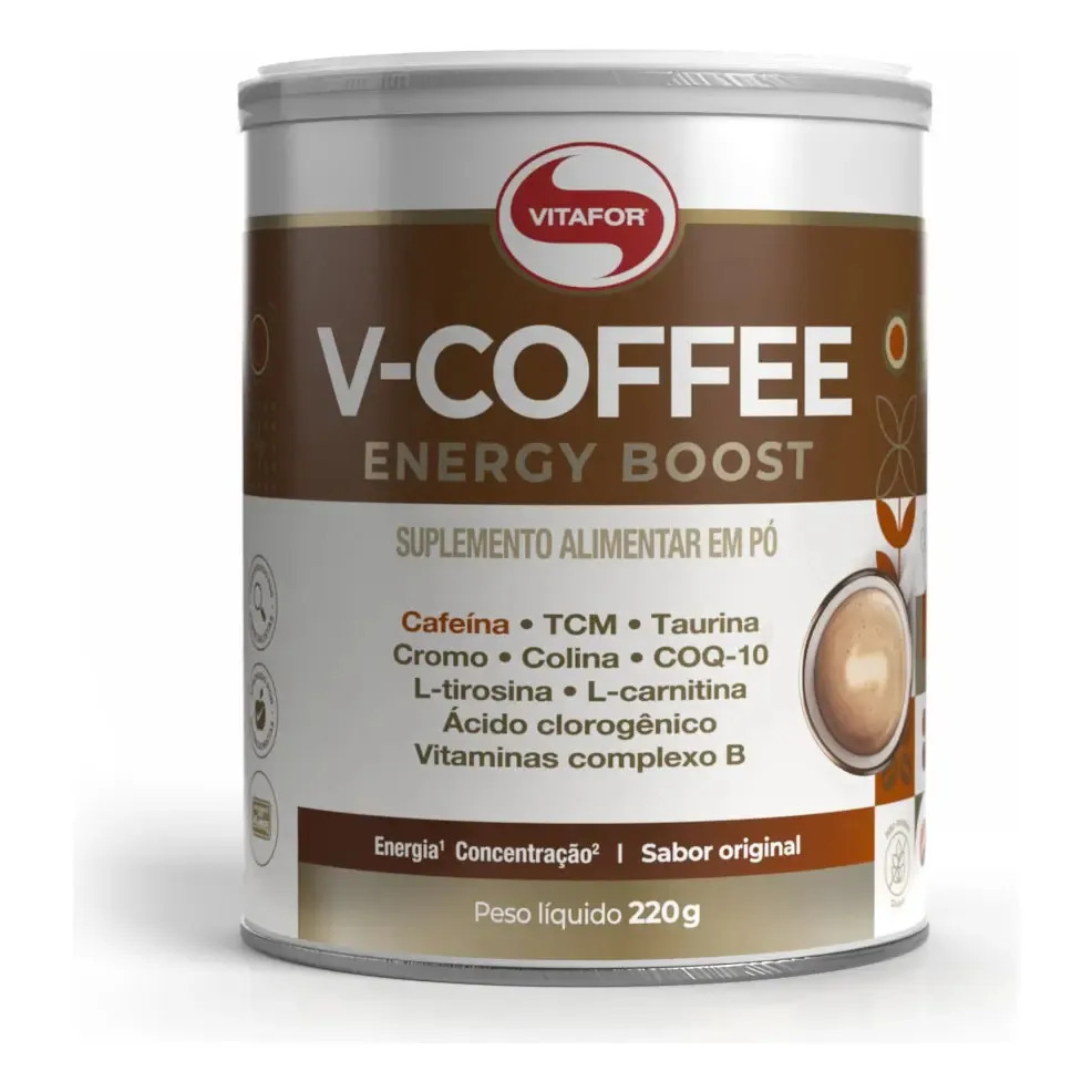 Suplemento V-coffee Energy Boost 220g Vitafor