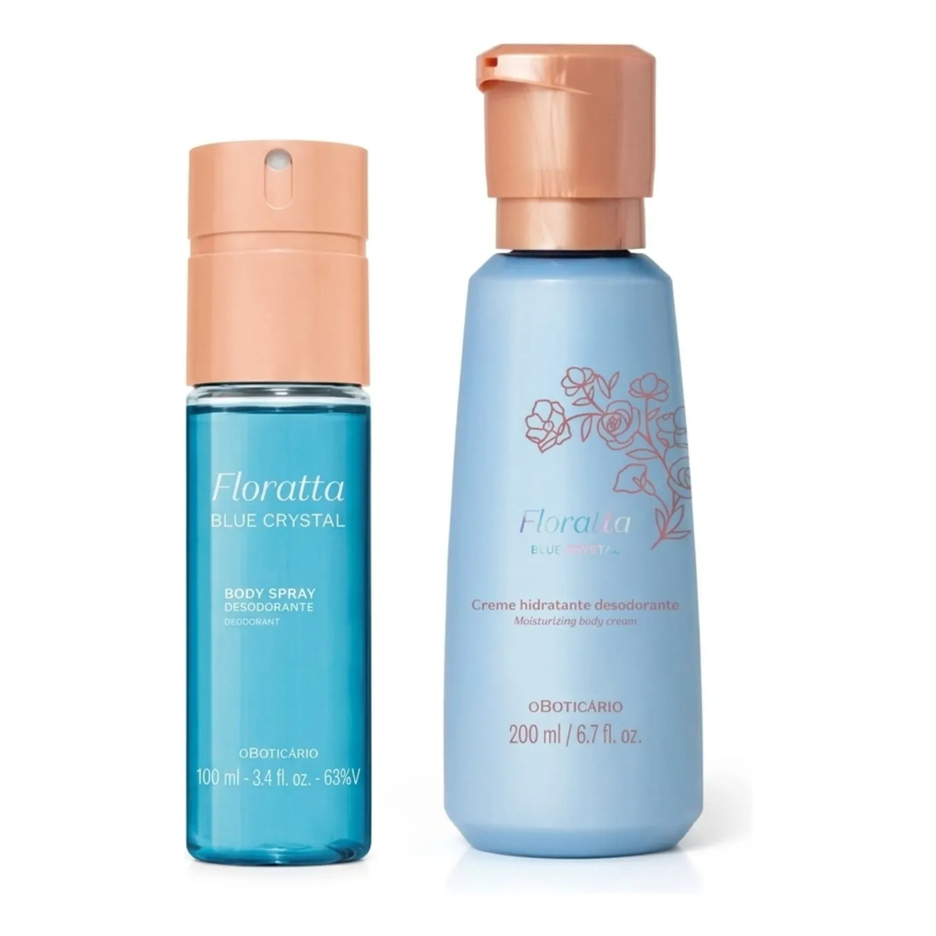 Combo Floratta Blue Crystal: Body Spray + Creme Corporal