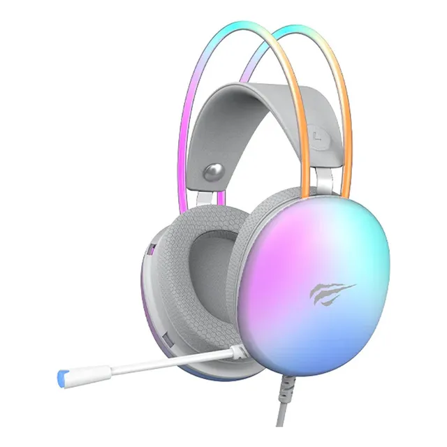 Auriculares para jugadores Havit Gamenote H2037d Rgb blancos