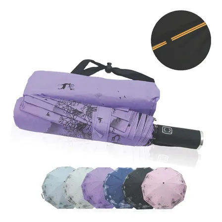 Guarda Chuva Automático Feminino Reforçado Cabe Na Bolsa