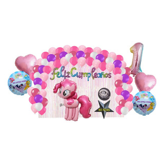 Kit Decoracion Cumpleaño Globos My Little Pony Pinkie Pie 80 Kit Decoracion Cumpleaño Globos My Little Pony Pinkie Pie 80
