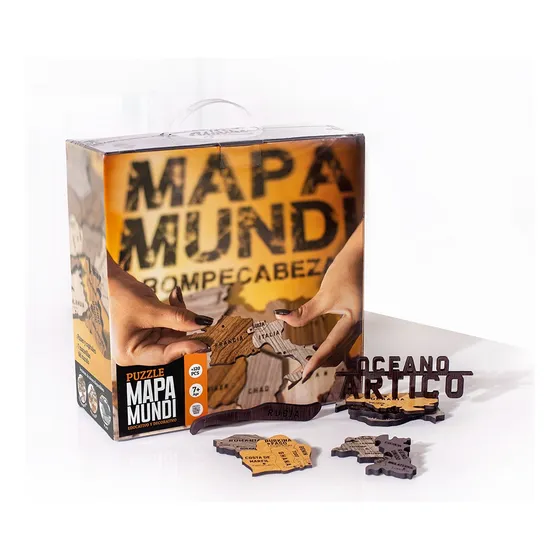 Puzzle 3d Mapa Mundi - Xg - Black