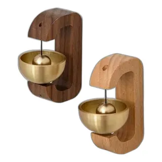 Campana De Viento Inalámbrica Para Puerta De Madera - Decora Campana De Viento Inalámbrica Para Puerta De Madera - Decora